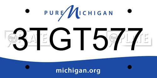 3TGT577 Michigan License Plate