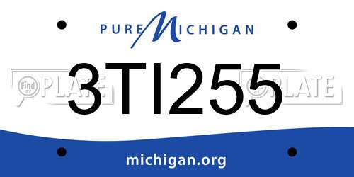 3TI255 Michigan License Plate