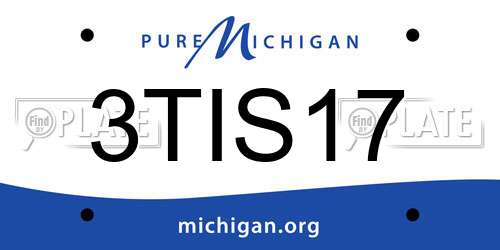 3TIS17 Michigan License Plate