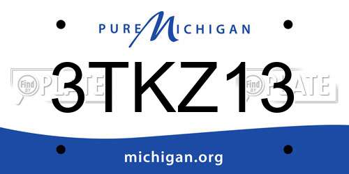3TKZ13 Michigan License Plate