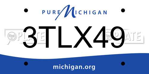 3TLX49 Michigan License Plate