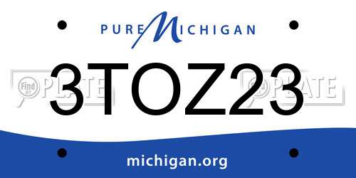 3TOZ23 Michigan License Plate