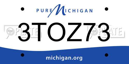 3TOZ73 Michigan License Plate