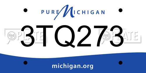 3TQ273 Michigan License Plate