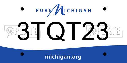 3TQT23 Michigan License Plate