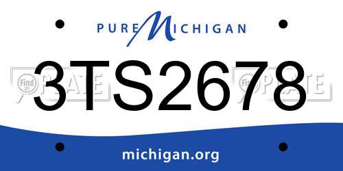 3TS2678 Michigan License Plate