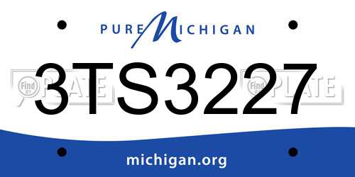 3TS3227 Michigan License Plate