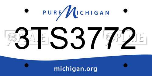 3TS3772 Michigan License Plate