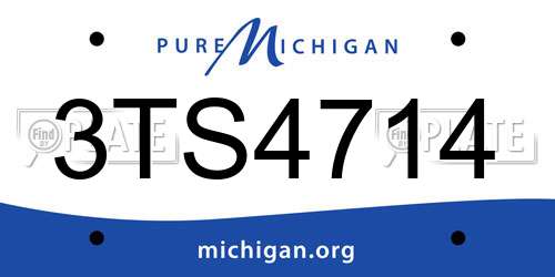 3TS4714 Michigan License Plate