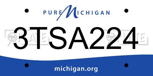 3TSA224 Michigan License Plate