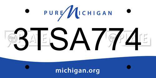 3TSA774 Michigan License Plate