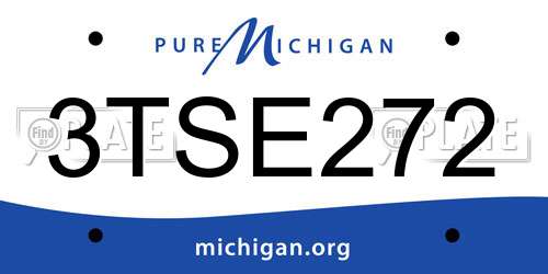 3TSE272 Michigan License Plate