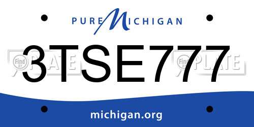 3TSE777 Michigan License Plate