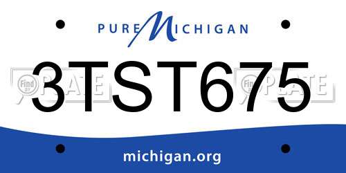 3TST675 Michigan License Plate
