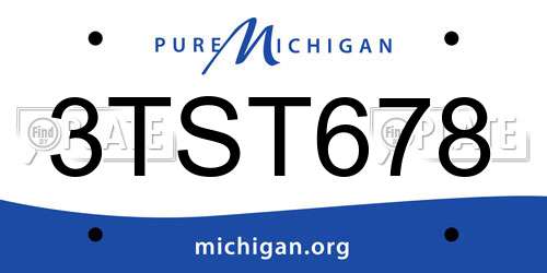 3TST678 Michigan License Plate