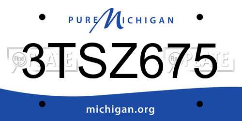 3TSZ675 Michigan License Plate