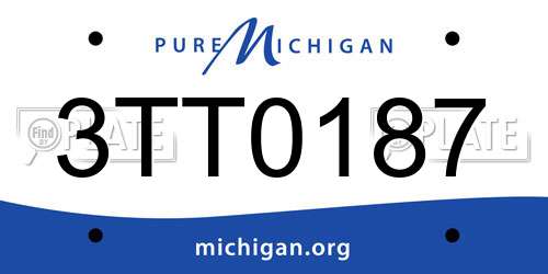 3TT0187 Michigan License Plate