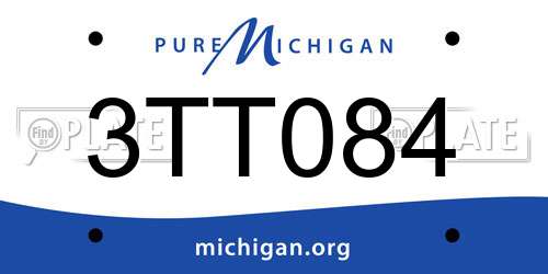 3TT084 Michigan License Plate