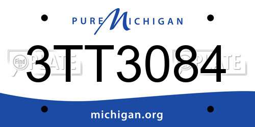 3TT3084 Michigan License Plate