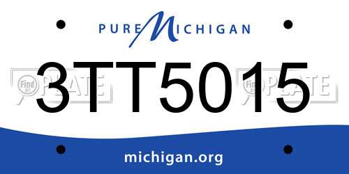 3TT5015 Michigan License Plate