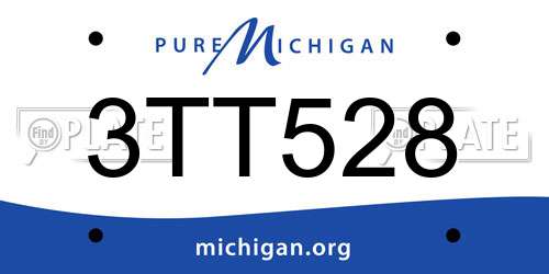 3TT528 Michigan License Plate