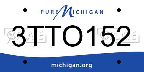 3TTO152 Michigan License Plate