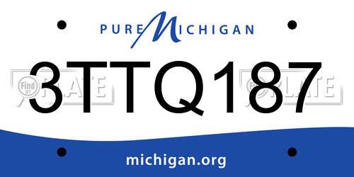 3TTQ187 Michigan License Plate