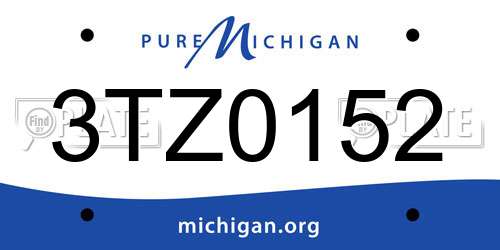 3TZ0152 Michigan License Plate