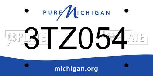 3TZ054 Michigan License Plate