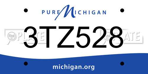 3TZ528 Michigan License Plate