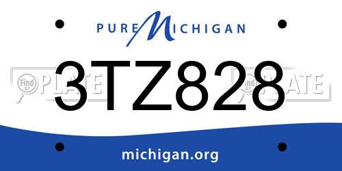 3TZ828 Michigan License Plate