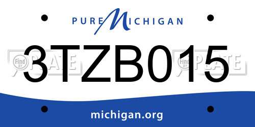 3TZB015 Michigan License Plate