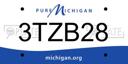 3TZB28 Michigan License Plate
