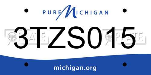 3TZS015 Michigan License Plate