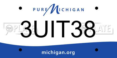 3UIT38 Michigan License Plate