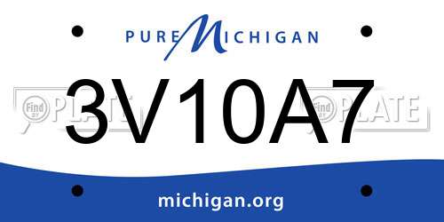 3V10A7 Michigan License Plate