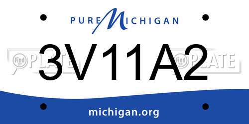 3V11A2 Michigan License Plate