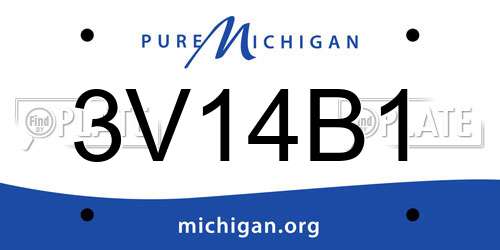 3V14B1 Michigan License Plate