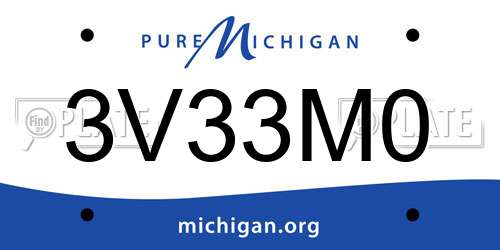3V33M0 Michigan License Plate