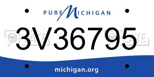 3V36795 Michigan License Plate