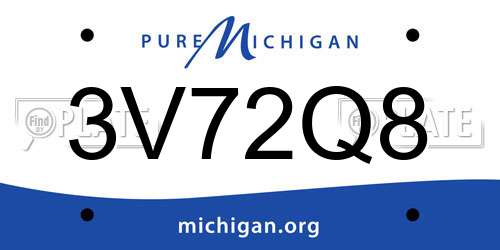 3V72Q8 Michigan License Plate