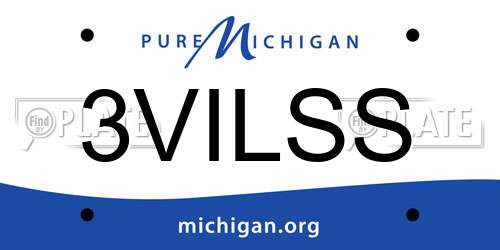 3VILSS Michigan License Plate