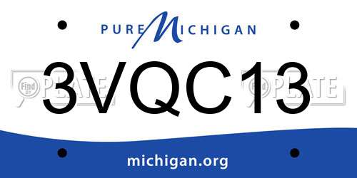 3VQC13 Michigan License Plate