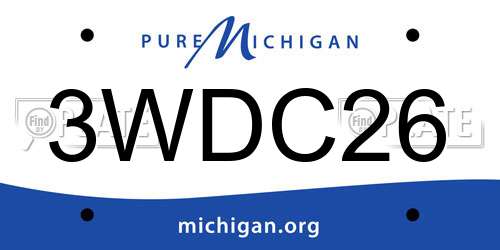 3WDC26 Michigan License Plate