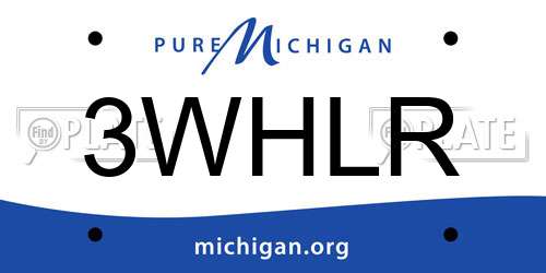 3WHLR Michigan License Plate