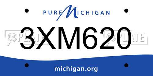 3XM620 Michigan License Plate