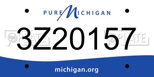 3Z20157 Michigan License Plate