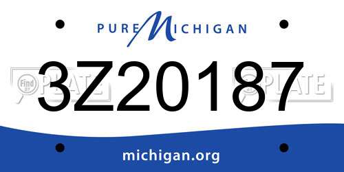 3Z20187 Michigan License Plate