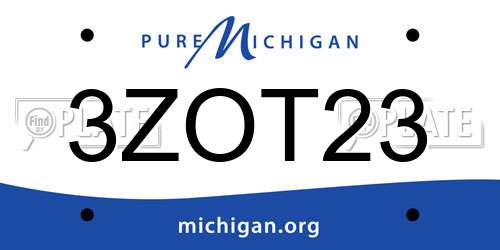 3ZOT23 Michigan License Plate
