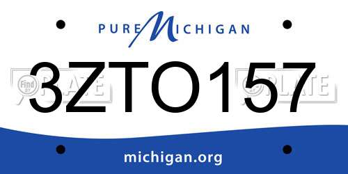 3ZTO157 Michigan License Plate